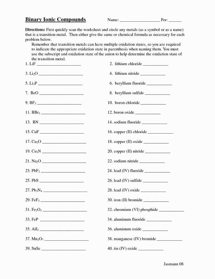 2.3 elements and compounds worksheet answer key