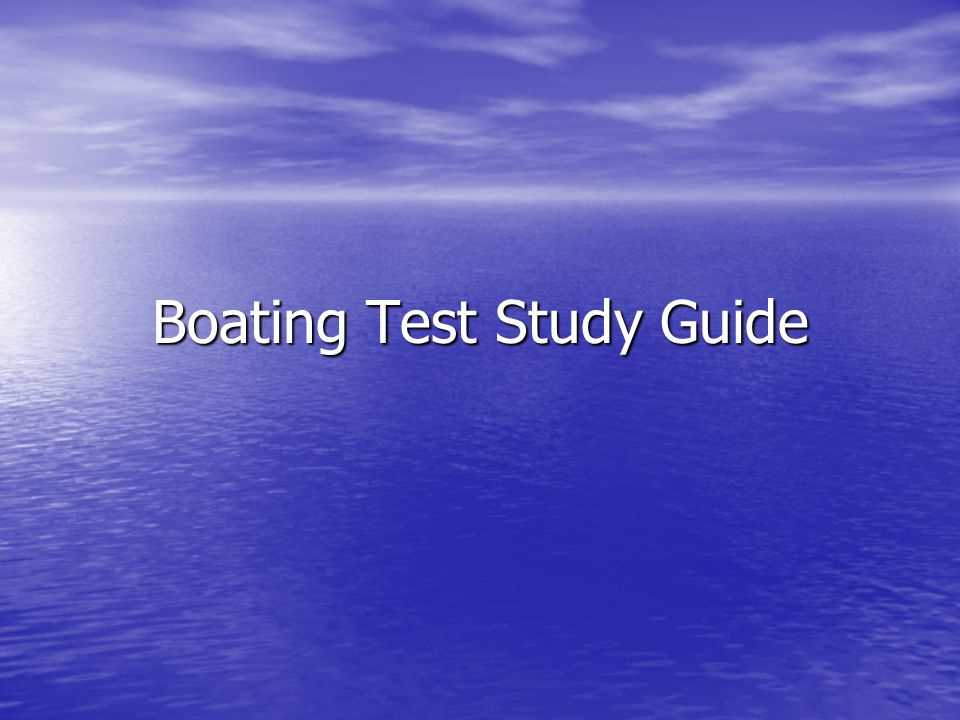 Ace boater exam answers