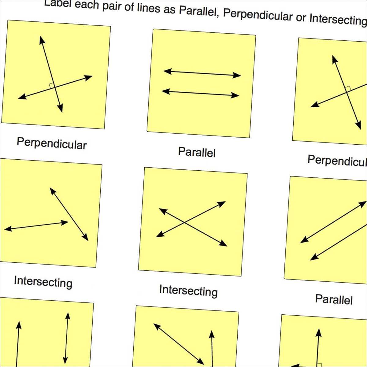 Chapter 3 Parallel and Perpendicular Lines Answers
