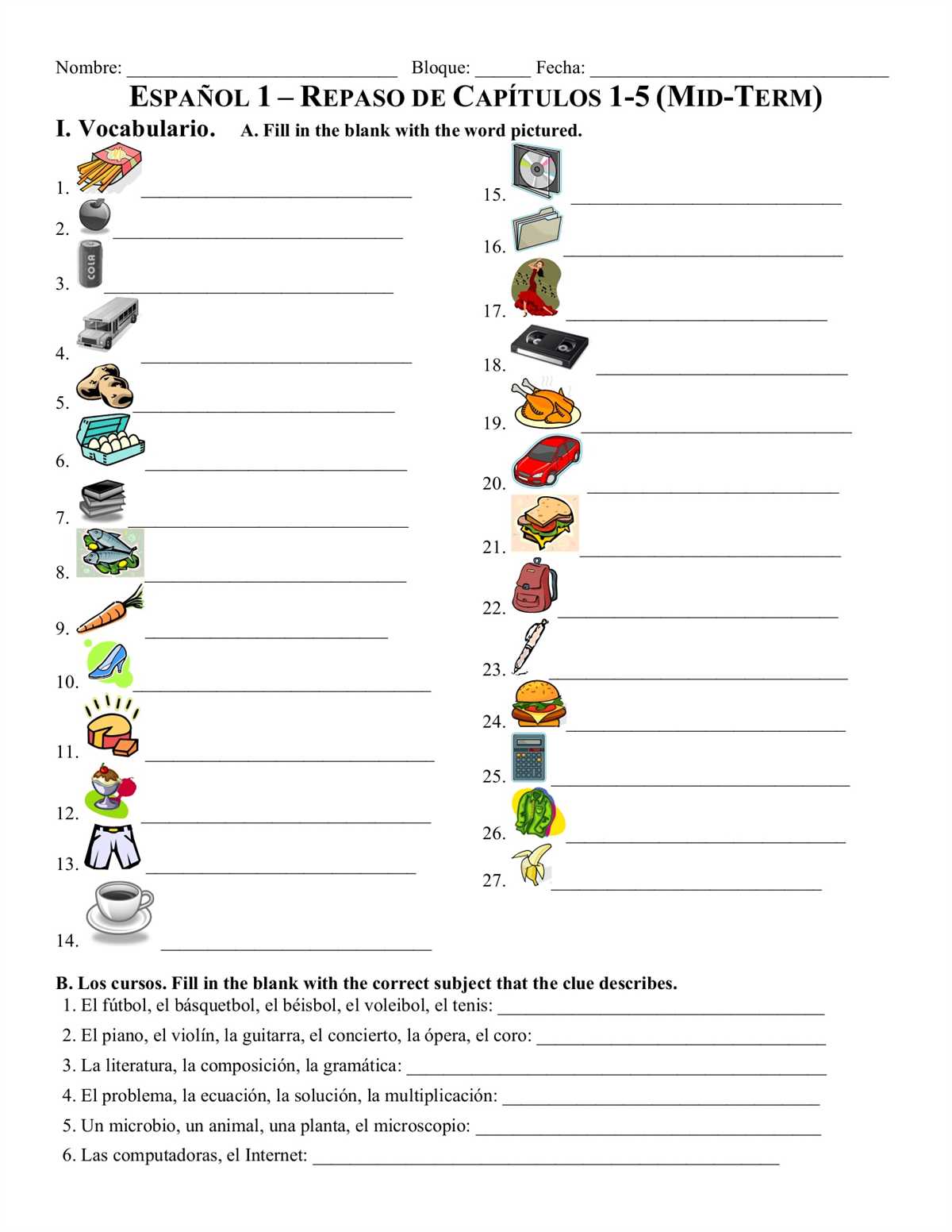 Capitulo 2a core practice 2a-8 crossword answers