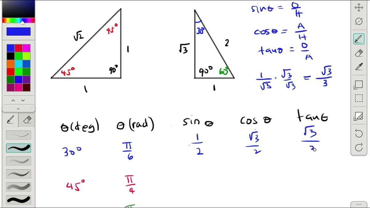 Right triangle trigonometry puzzle answer key