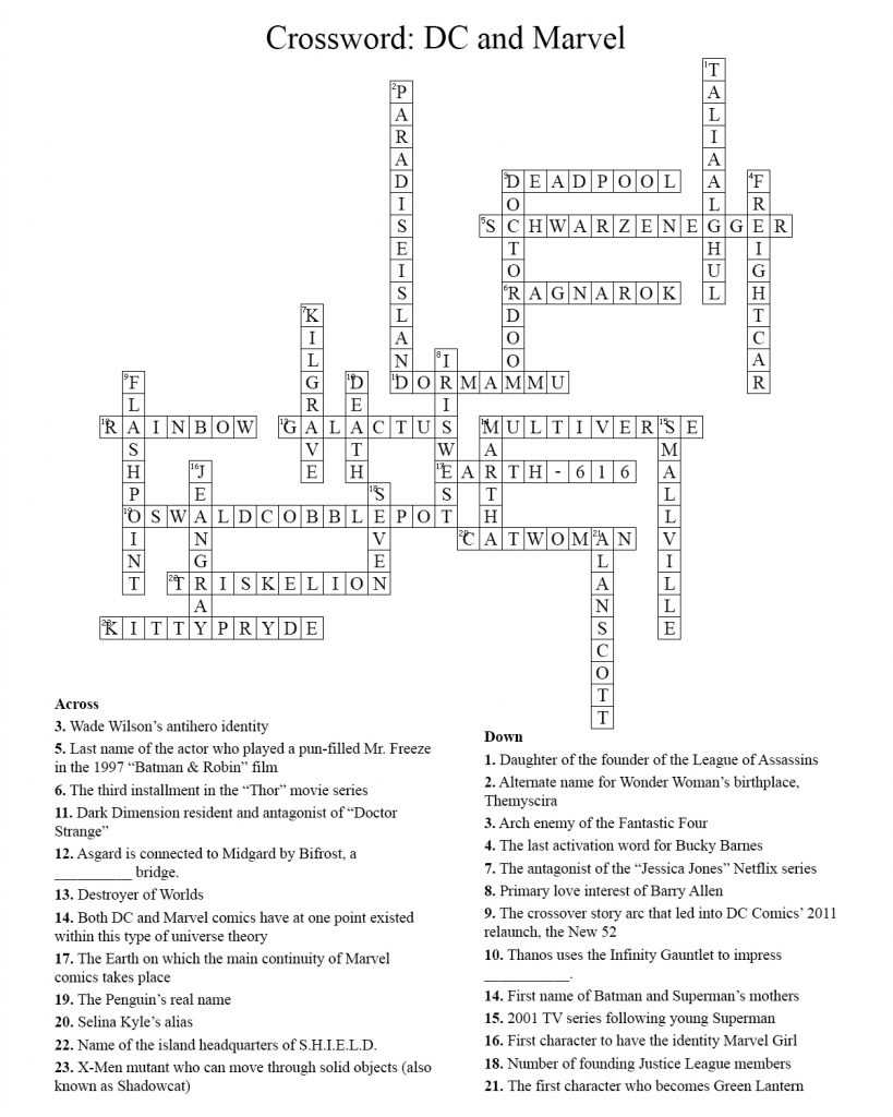 The great gatsby crossword 1 answer key