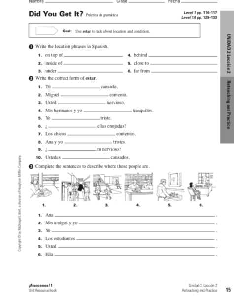 Avancemos 3 answer key pdf