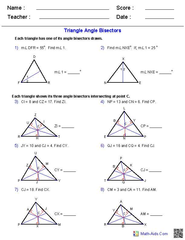 Triangle Treat Answer Key