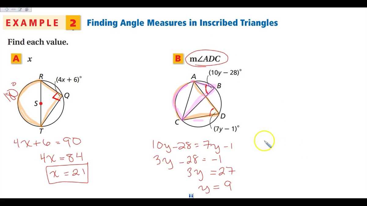 Properties of Inscribed Quadrilaterals