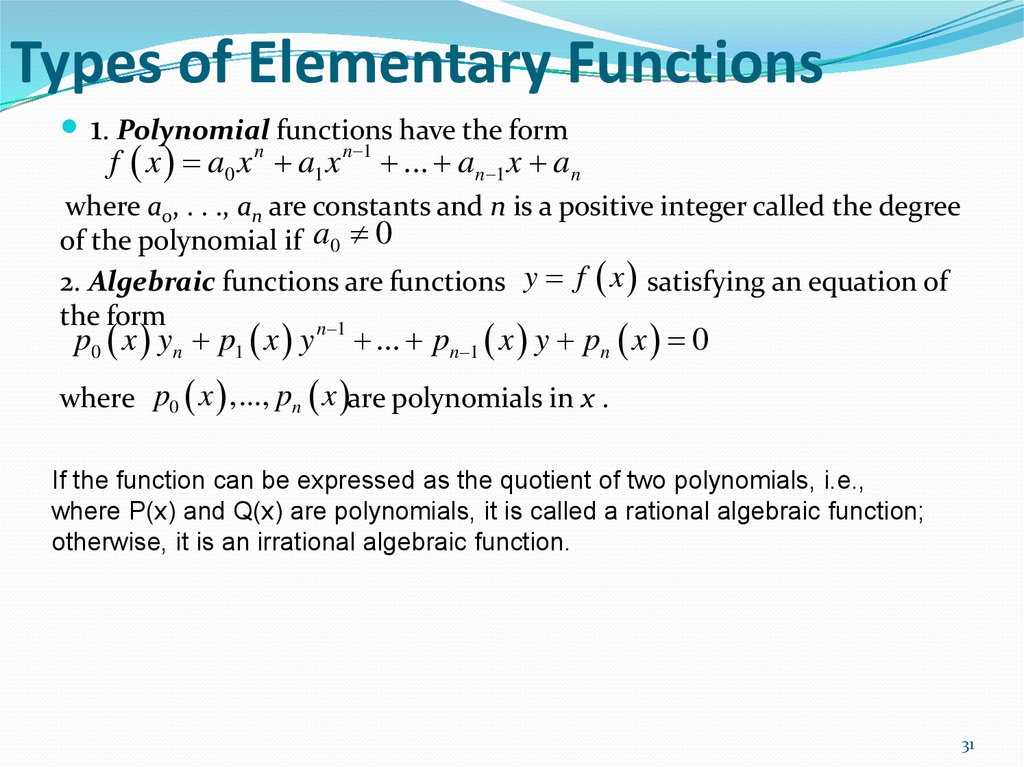 Summary and Further Application of Polynomial Functions