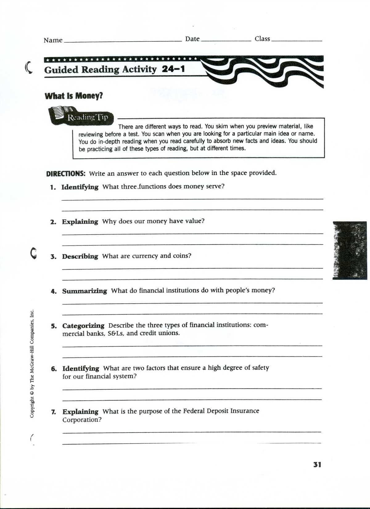 5 limits on government worksheet answer key