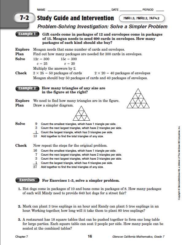 Tips and Strategies for Solving Algebra 1 Problems in 7.2 Practice A