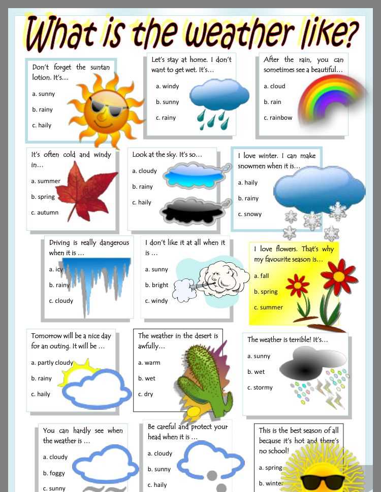 Forecasting the weather worksheet answer key