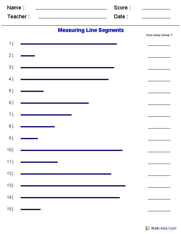 Understanding Line Segments and Distance: Answer Key for 1-2 Practice