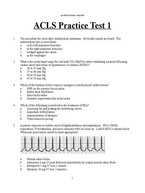 Acls test answers