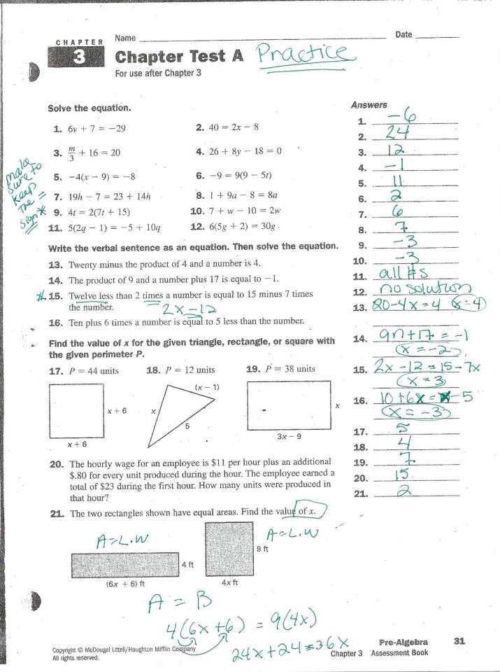 Chapter 4 chapter test geometry answers