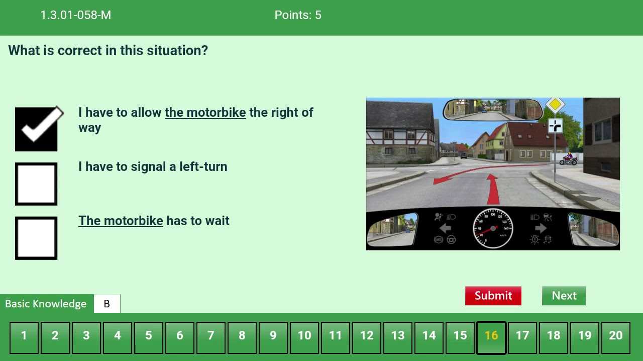 Driving test questions and answers