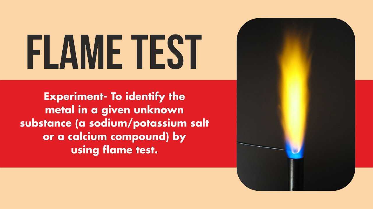 Flame test lab answers