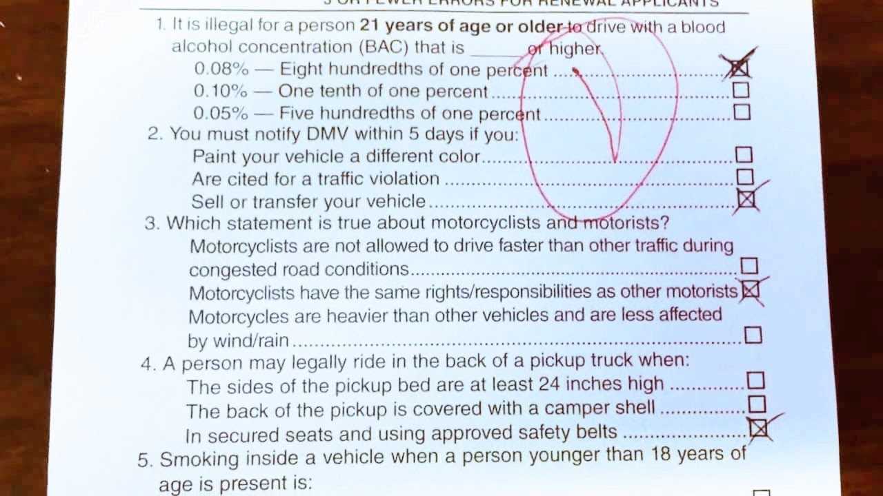 Michigan written driving test questions and answers