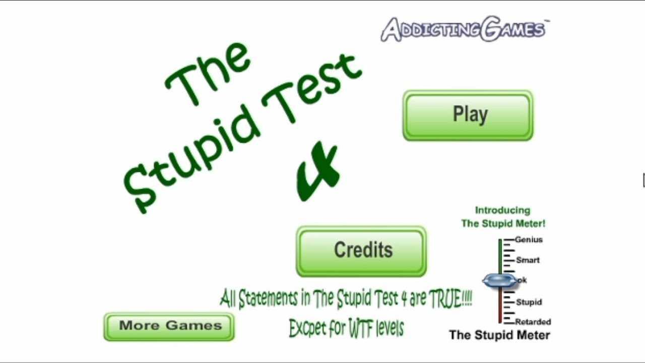 Stupidity test answers