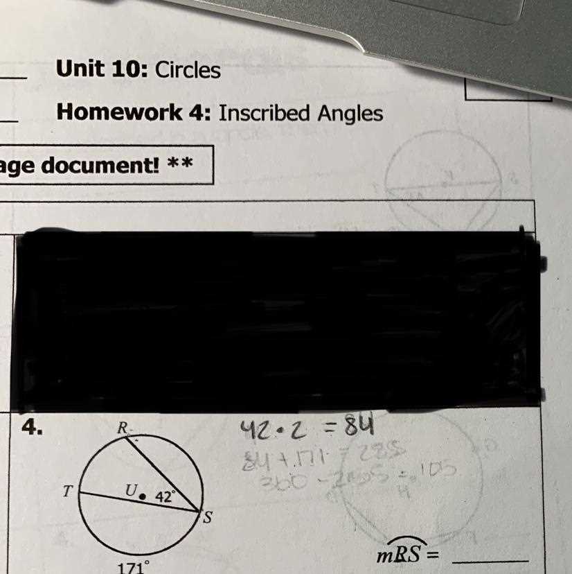 Arcs and chords answer key