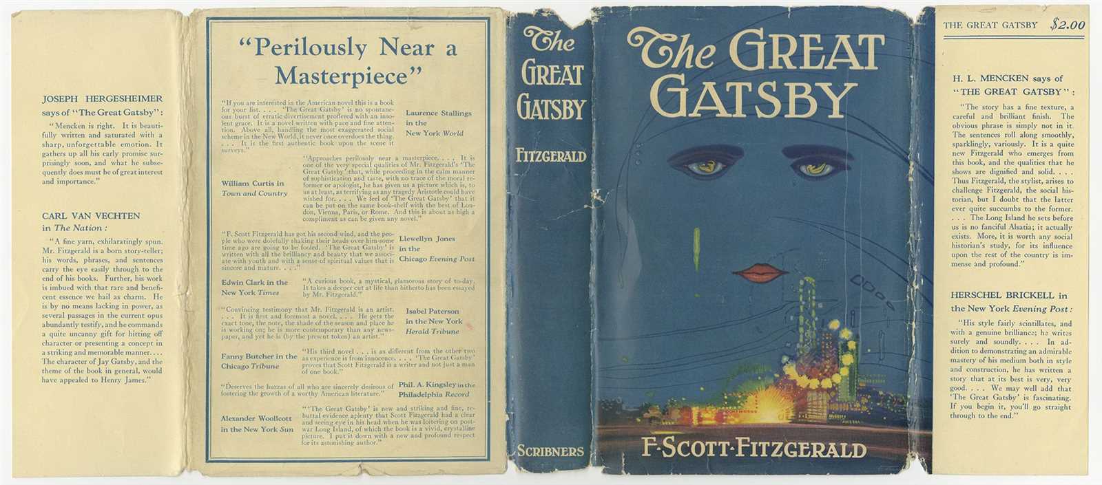 The great gatsby novel test answers