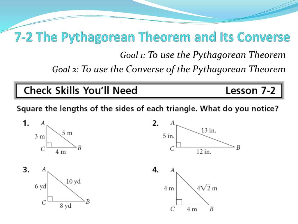 1. Find the length of the hypotenuse: