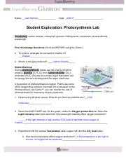 Overview of Carbon Cycle Gizmo Activity A