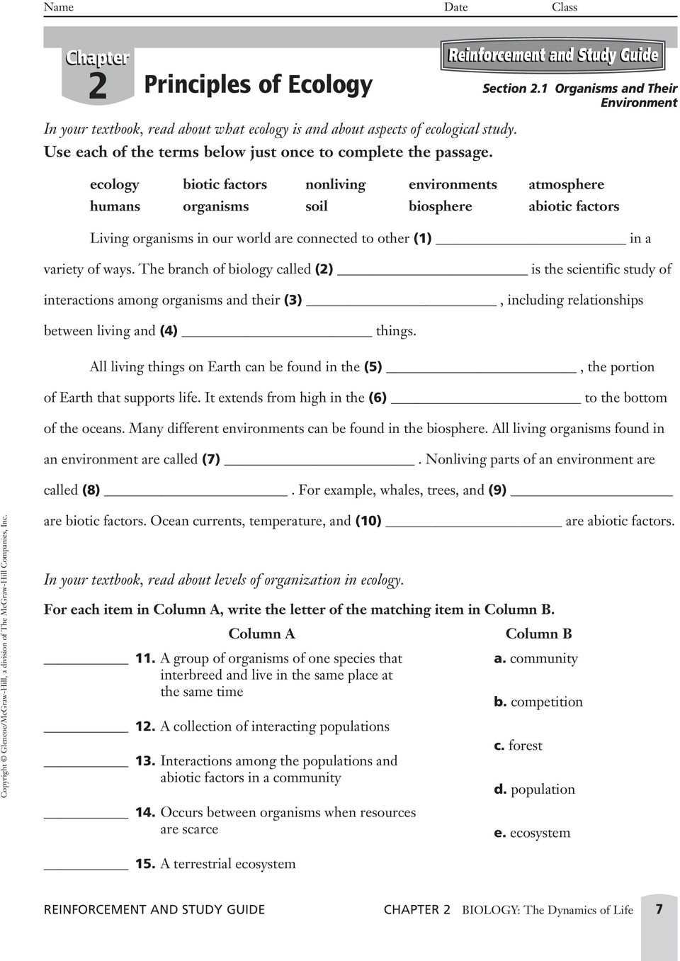 Chapter 10 study guide answers