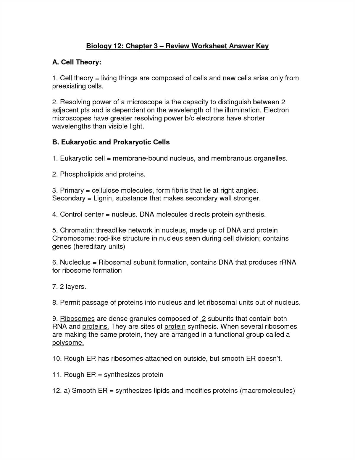 Key Features of the Chapter 3 Cells and Tissues Coloring Workbook Answer Key: