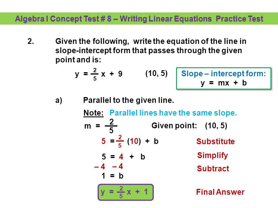 Chapter 9 algebra 1 test answers