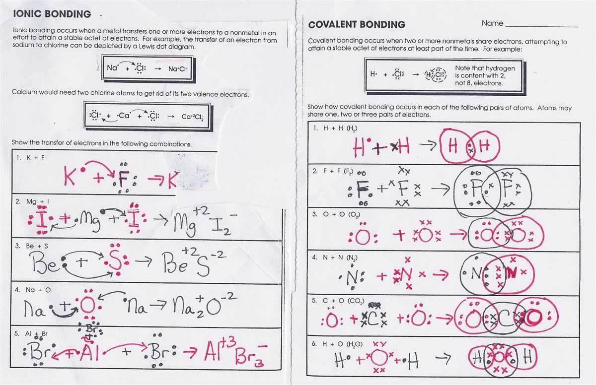 Exploring Chapter 8 Covalent Bonding Worksheet Answers