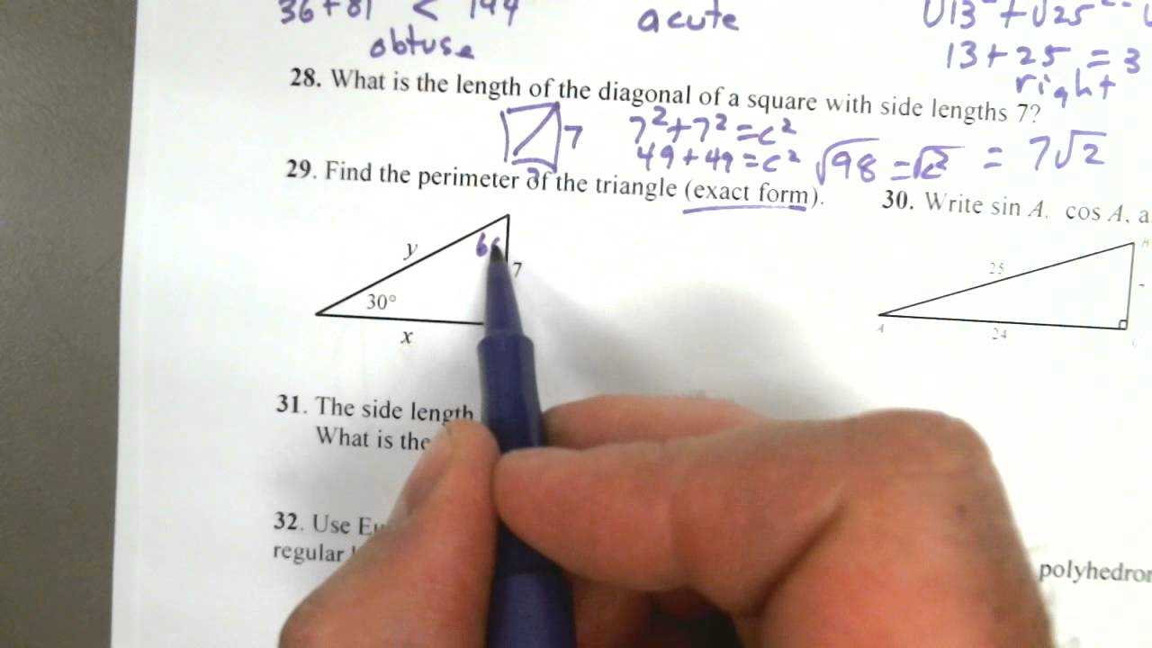 Chapter 9 test answers geometry