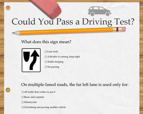 Driving test question answer