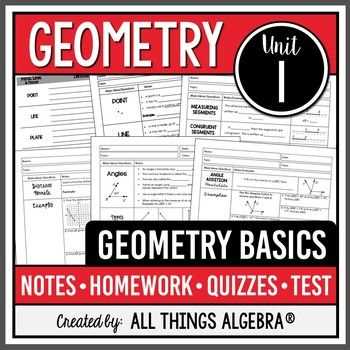 Unit 1 test geometry basics answer key