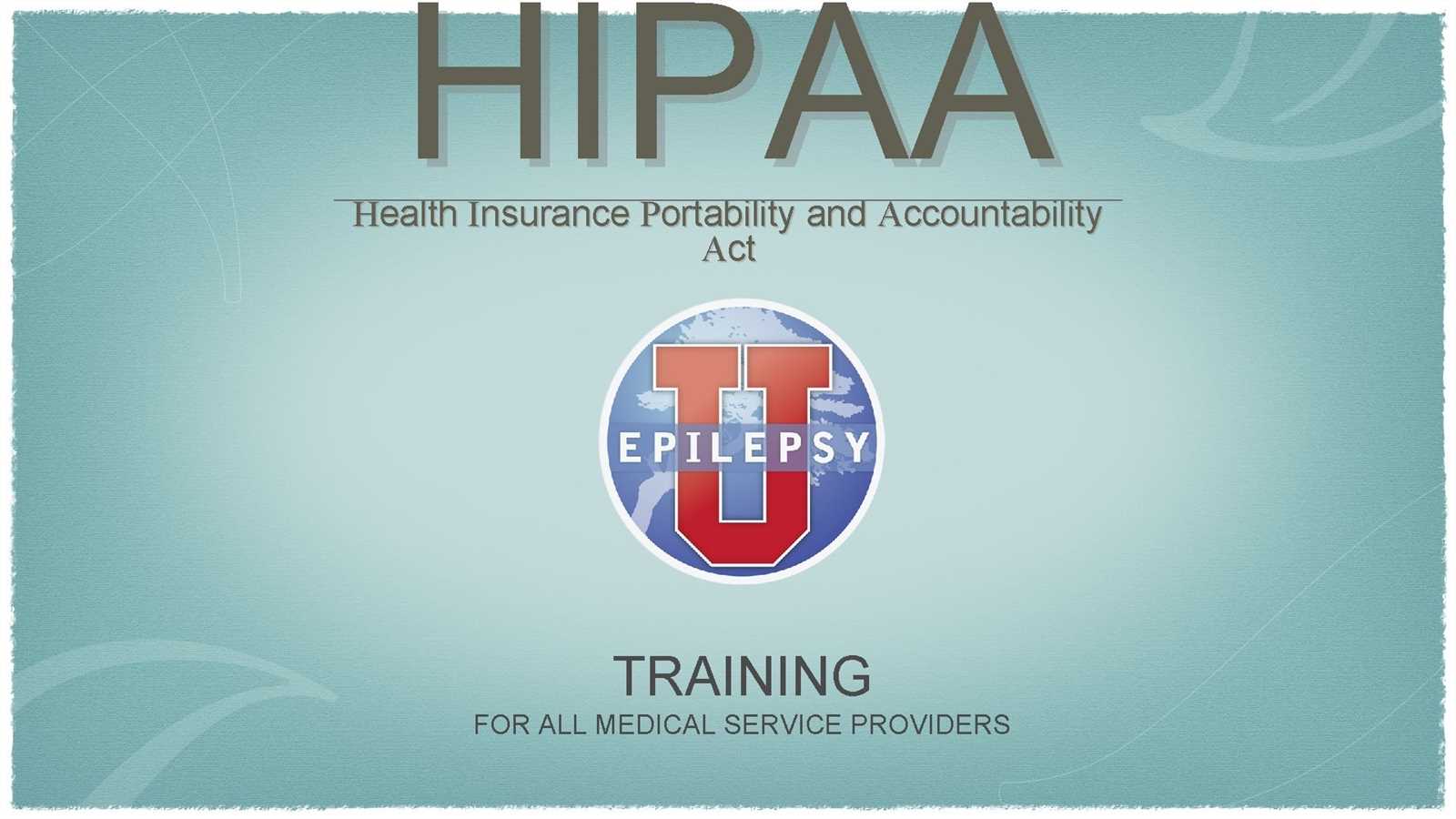 Hipaa training post test answers