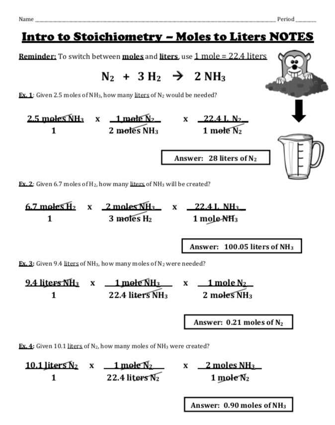 Stoichiometry test review answers