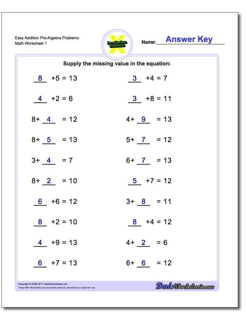 Solving for sides with algebra worksheet answers