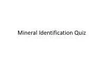 1. Study the Characteristics of Minerals