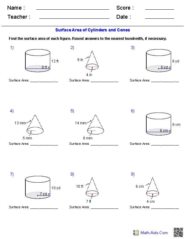 Step-by-step guide to calculate surface area of cylinders