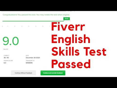 Fiverr english test answers