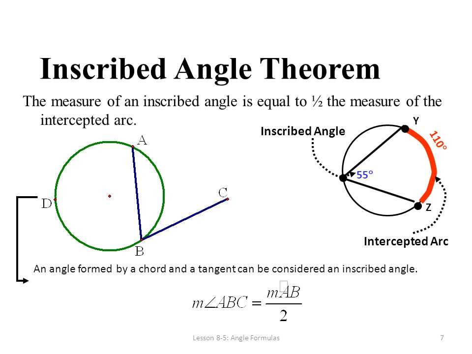 Lesson 12-4 practice a inscribed angles answers