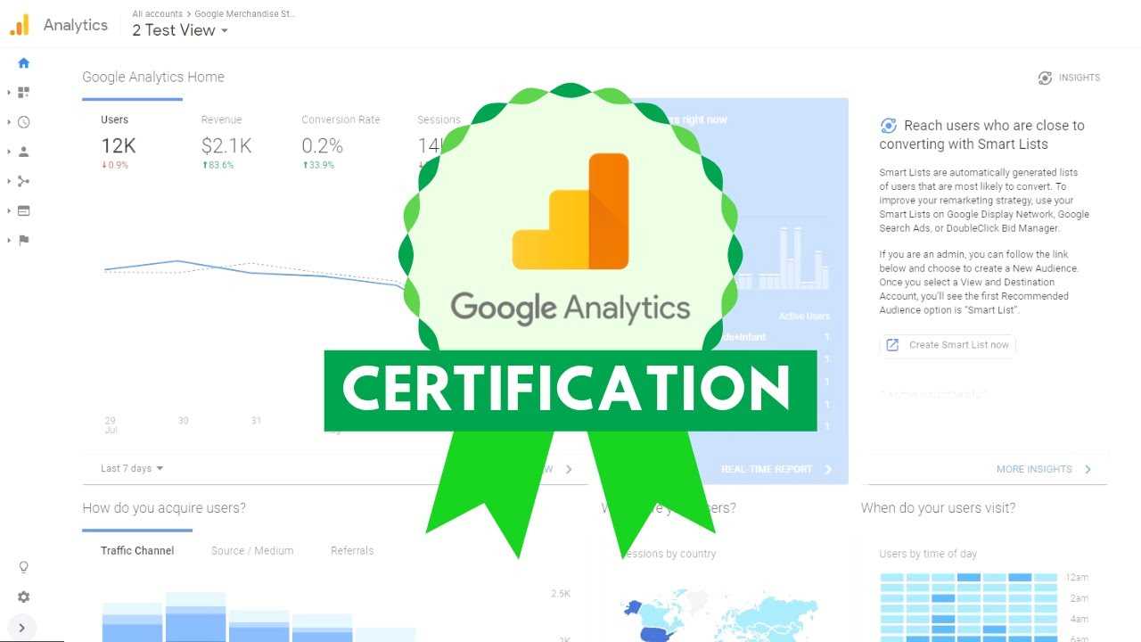 Google analytics certification exam answers