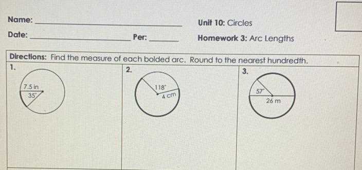 Overview of homework 3 in Unit 10 circles