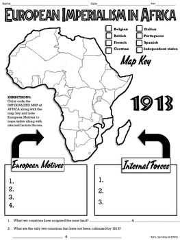 Imperialism in Africa Mini Q Answer Key