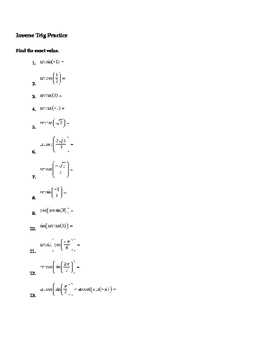 How to Use the Inverse Functions Worksheet