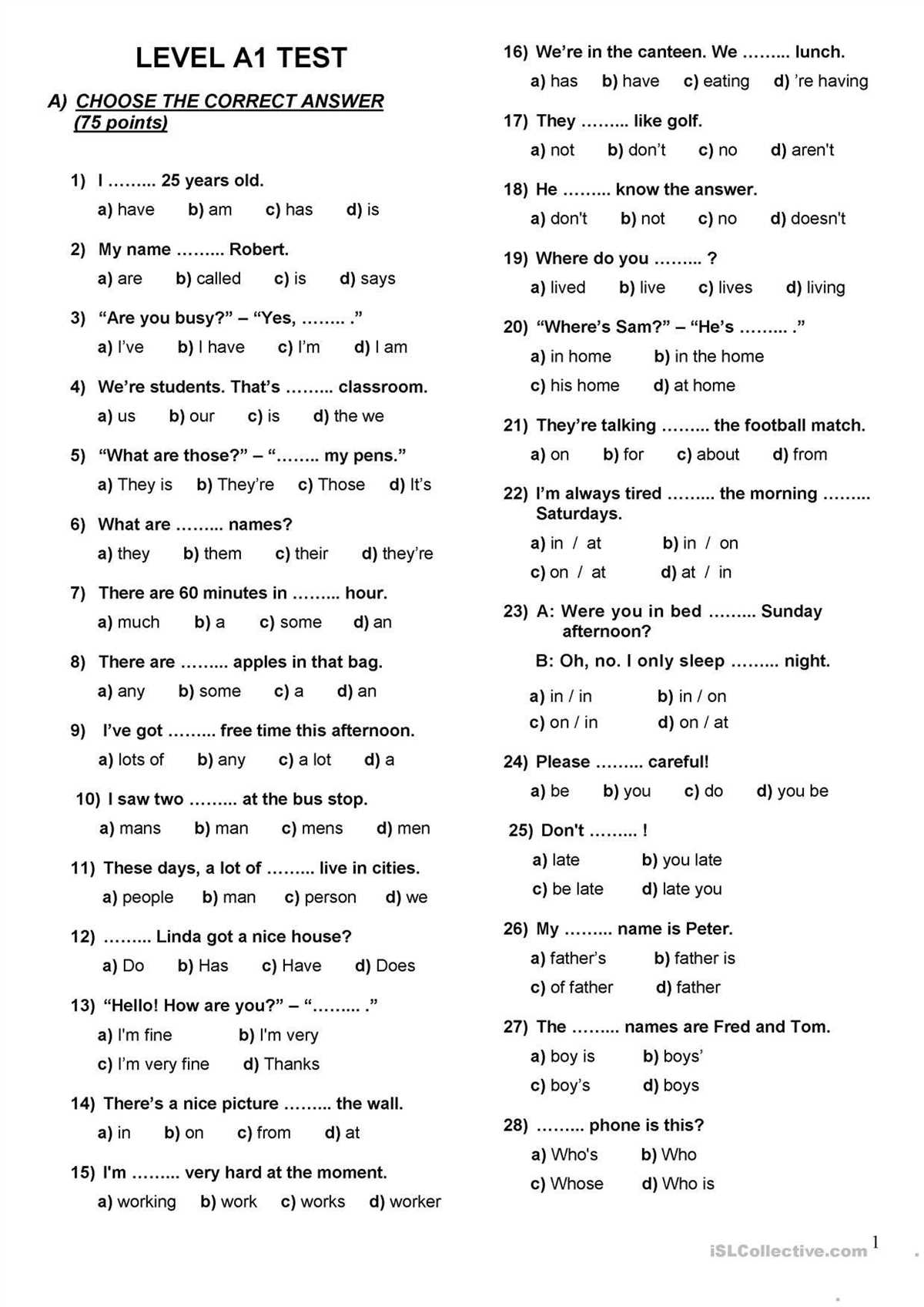 C.r.a.a.p. test worksheet