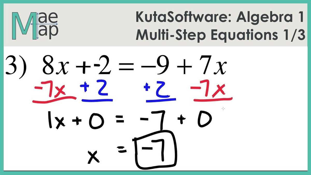 Understanding Kuta Software Infinite Algebra 1 Multi-Step Equations Answer Key