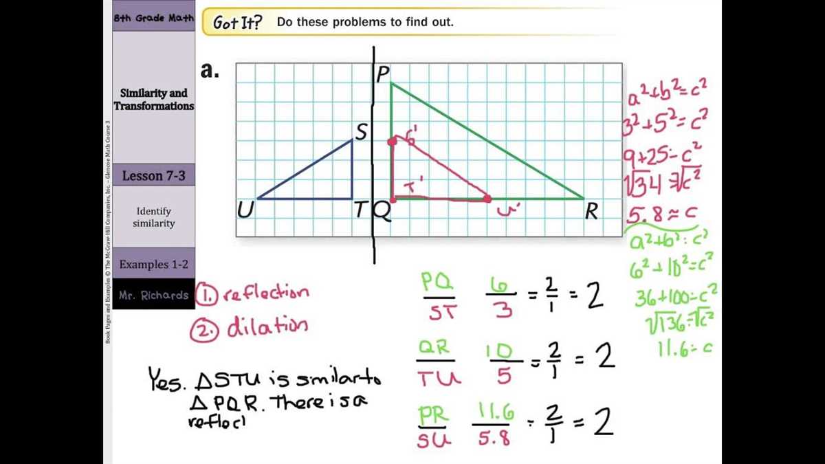 Similarity and transformations answer key