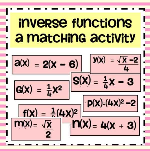 Inverse functions worksheet with answers pdf