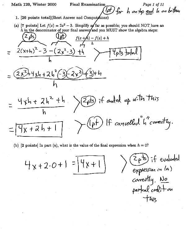 Overview of Math 125 Final Exam