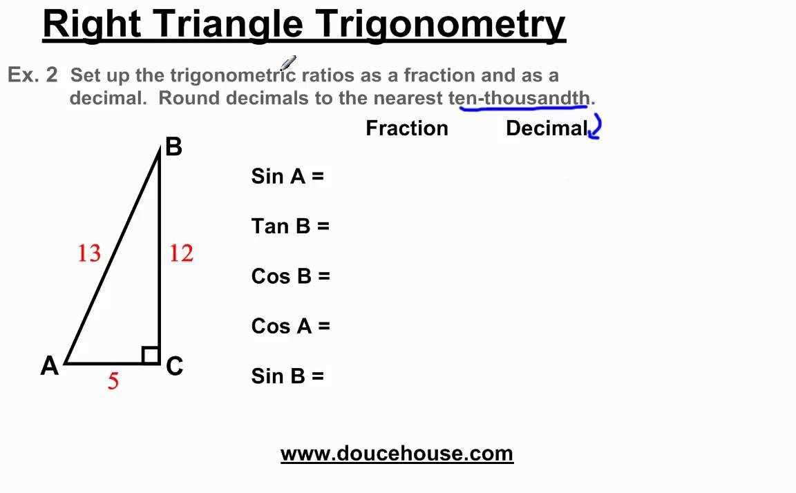 Geometry chapter 8 test right triangles and trigonometry answers