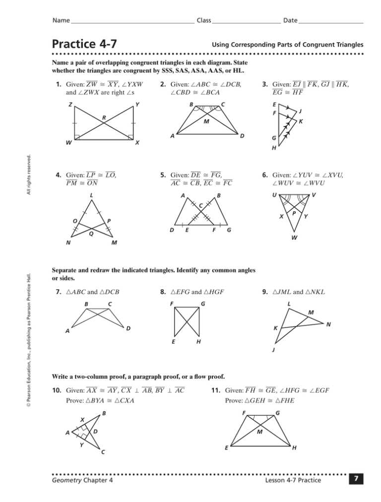 Common Mistakes in Lesson 11.3 Practice A Geometry