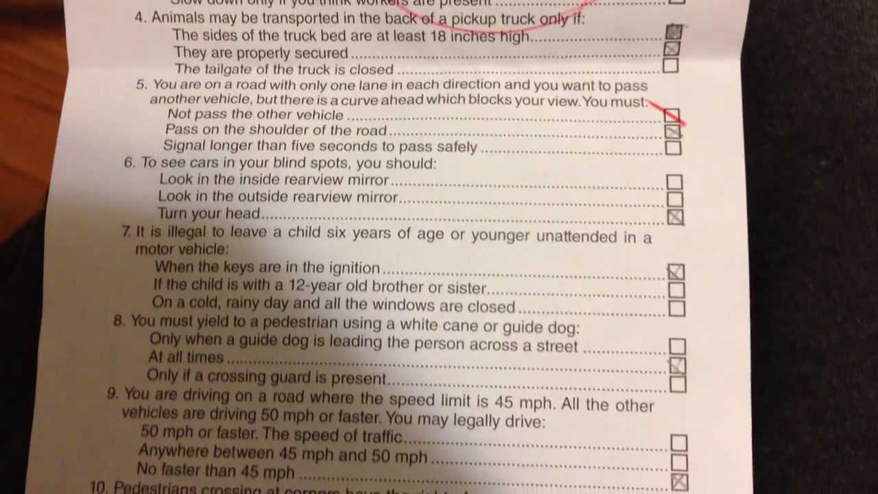 Nys permit test answers